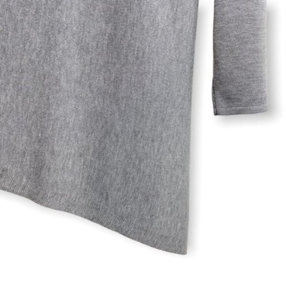Eileen Fisher Merino Knit Ballet Neck Top in Pewter - Picture 6 of 8